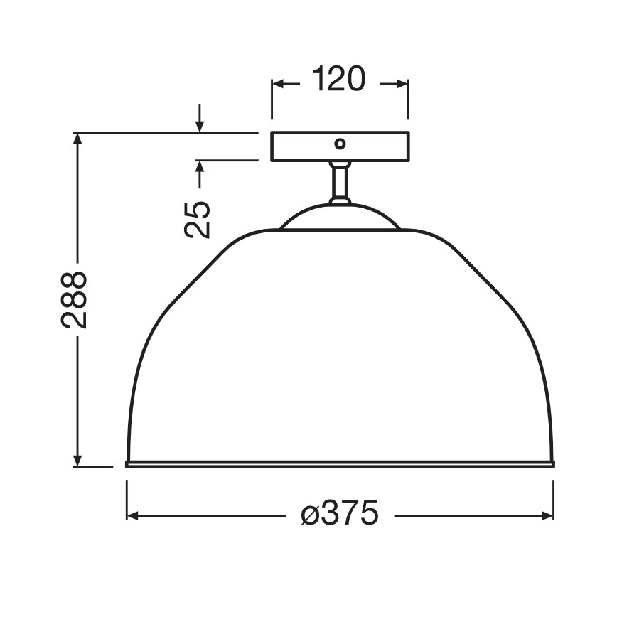 Osram - pritrjena stropna svetilka CAMEL BELL 1×E27/9W/230V Ø 37,5 cm