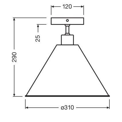 Osram - pritrjena stropna svetilka PULP 1xE27/9W/230V Ø 31 cm