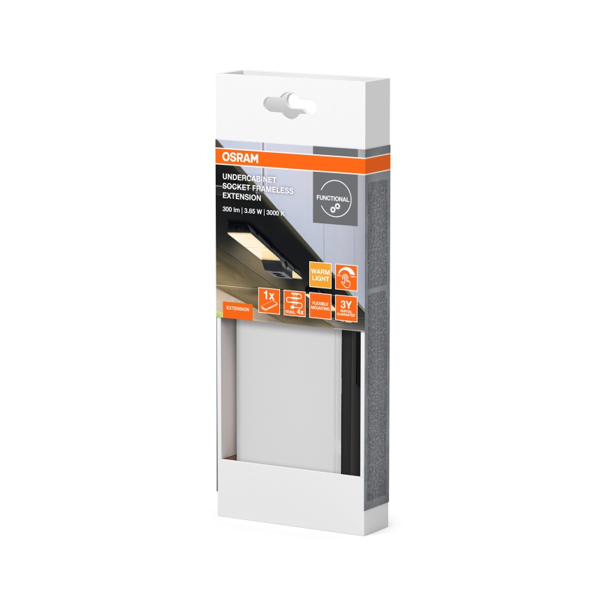 Osram - Razširitveni komplet za LED svetilo pod omarico UNDERCABINET LED/3,85W/36V 3000K 8,1x17,9 cm črna