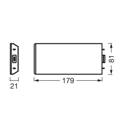 Osram - Razširitveni komplet za LED svetilo pod omarico UNDERCABINET LED/3,85W/36V 3000K 8,1x17,9 cm črna
