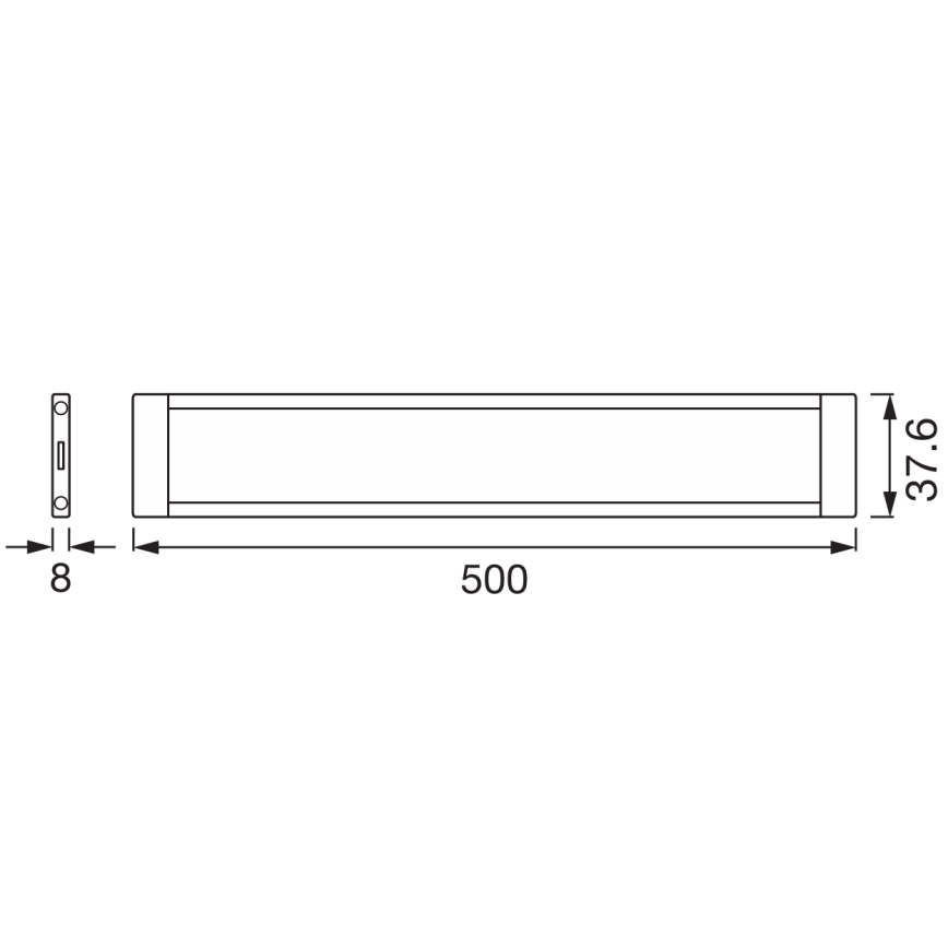 Osram - Komplet za razširitev: zatemnljiva LED svetilka za pod omaro LED/8W/24/230V 2700-6500K Wi-Fi bela