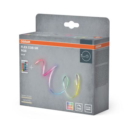 Osram - LED RGBW zatemljiv trak FLEX COB 5m LED/24W/230V 2700-6500K + daljinski upravljalnik
