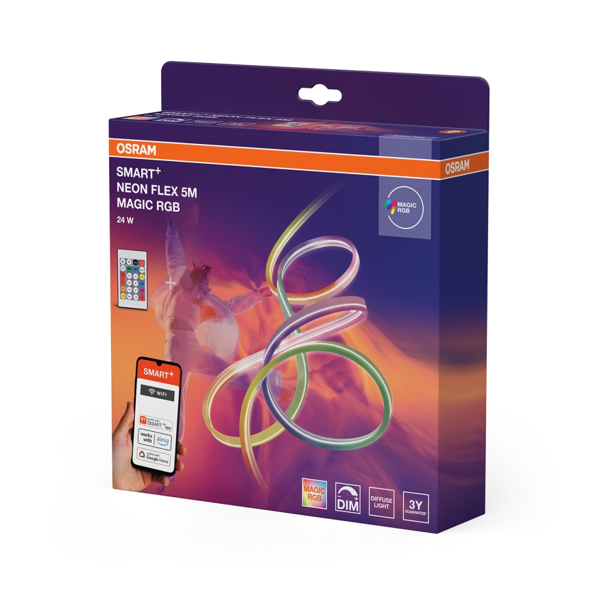 Osram - LED RGB zatemnjevalni zunanji trak SMART+ MAGIC 5m LED/24W/230V IP44 Wi-Fi+ daljinski upravljalnik