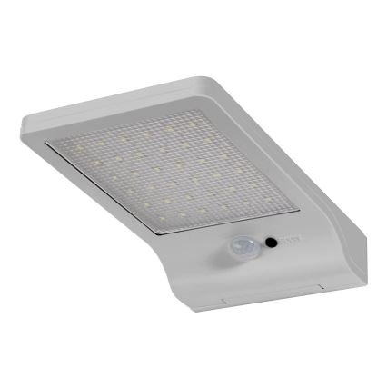 Osram - LED solarna stenska svetilka s senzorjem DOORLED LED/3W/3,3V 2000 mAh IP44 srebrna