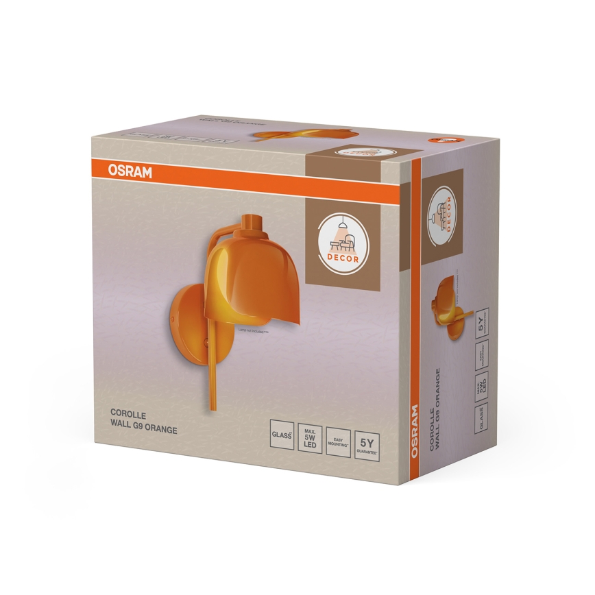 Osram - Stenska svetilka DECOR COROLLE 1xG9/20W/230V oranžna