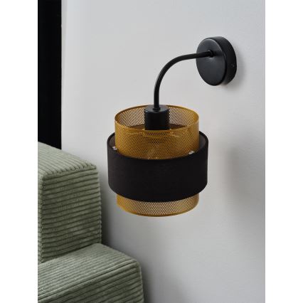 Osram - Stenska svetilka DECOR HORNET 1xE27/10W/230V črna/zlata