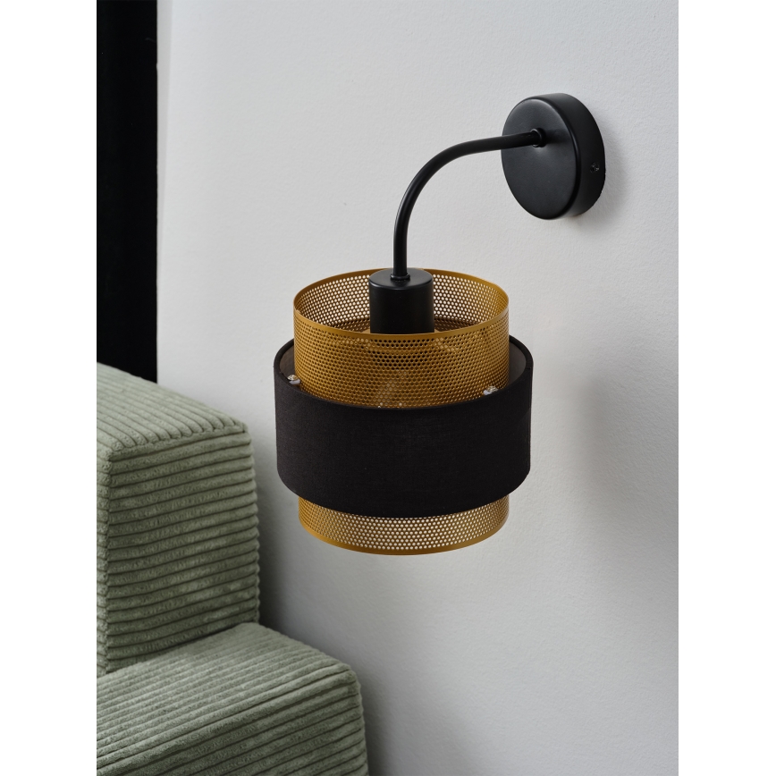 Osram - Stenska svetilka DECOR HORNET 1xE27/10W/230V črna/zlata