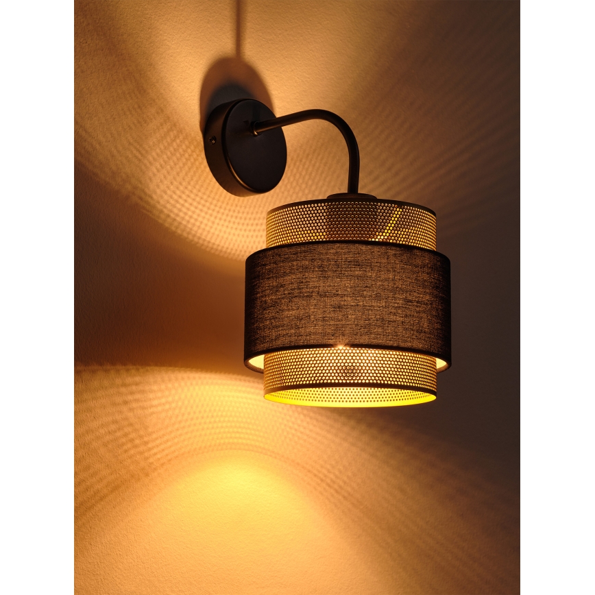 Osram - Stenska svetilka DECOR HORNET 1xE27/10W/230V črna/zlata