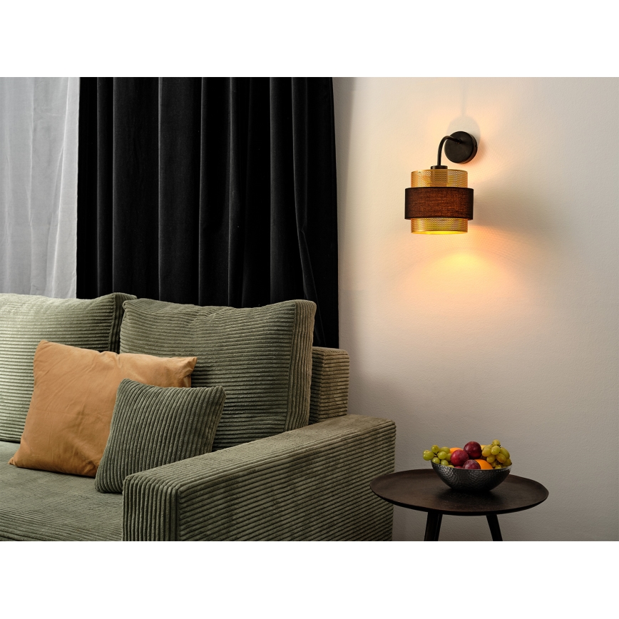 Osram - Stenska svetilka DECOR HORNET 1xE27/10W/230V črna/zlata