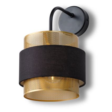 Osram - Stenska svetilka DECOR HORNET 1xE27/10W/230V črna/zlata