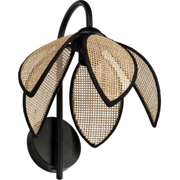 Osram - Stenska svetilka DECOR RATTAN 1xE27/15W/230V bežna/črna