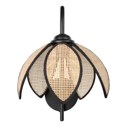 Osram - Stenska svetilka DECOR RATTAN 1xE27/15W/230V bežna/črna