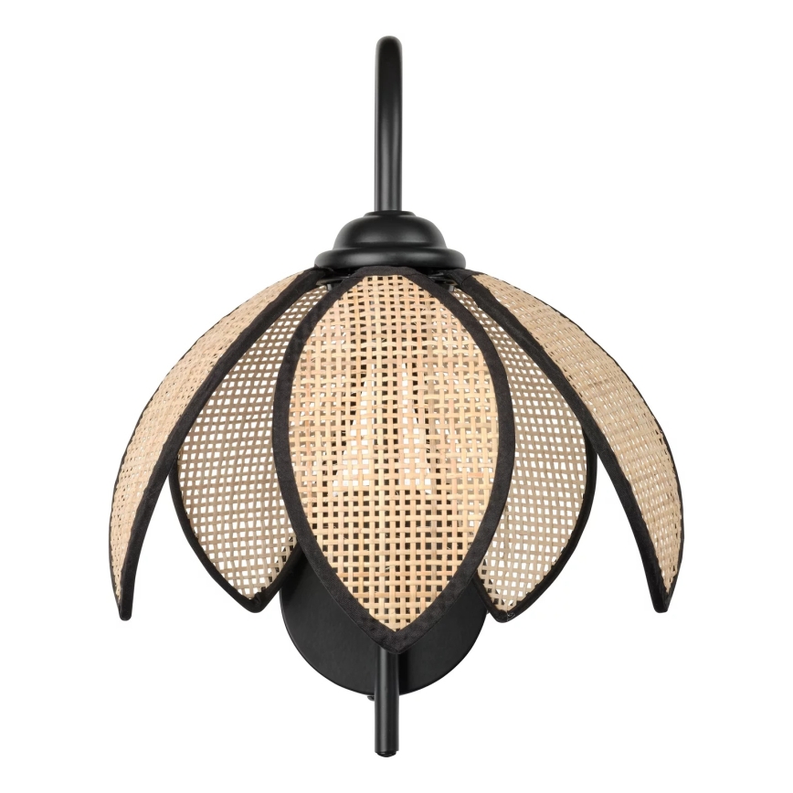 Osram - Stenska svetilka DECOR RATTAN 1xE27/15W/230V bežna/črna