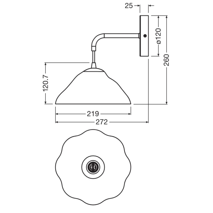 Osram - Stenska svetilka LOTUS LEAF 1xE14/5,5W/230V