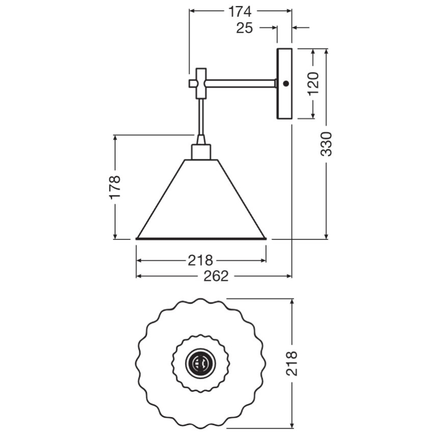 Osram - Stenska svetilka PULP 1xE14/5,5W/230V