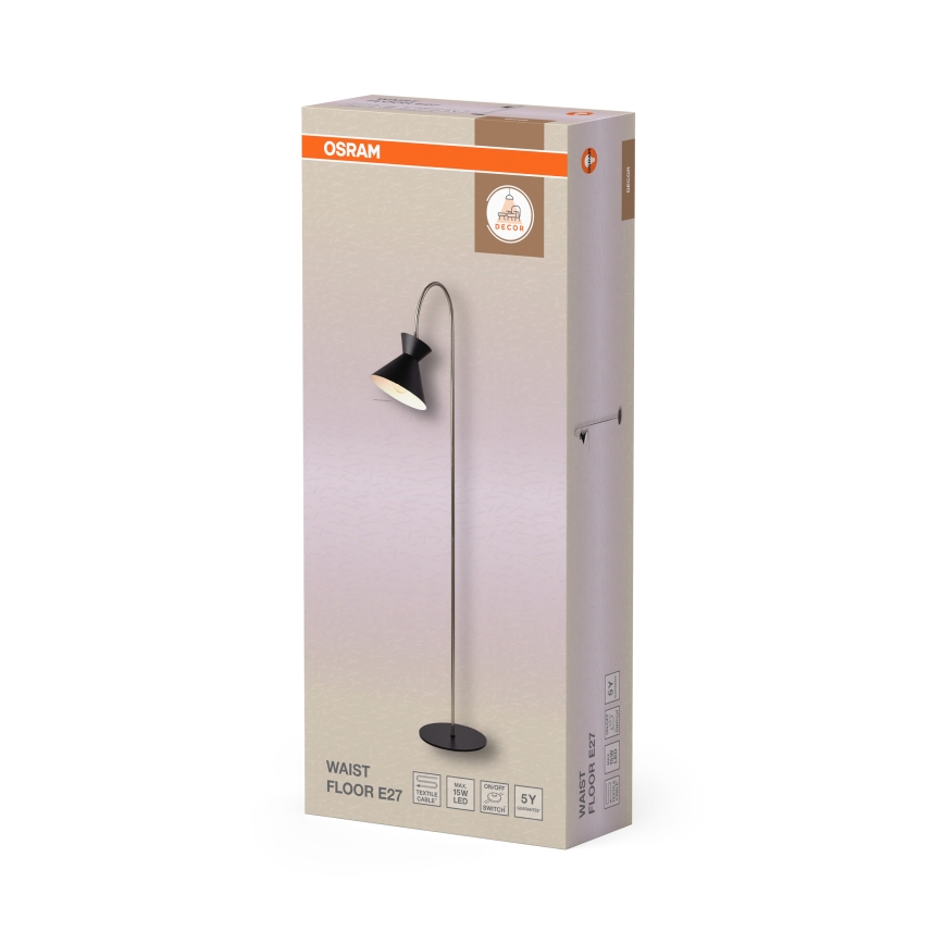 Osram - Stoječa svetilka DECOR WAIST 1xE27/40W/230V črna