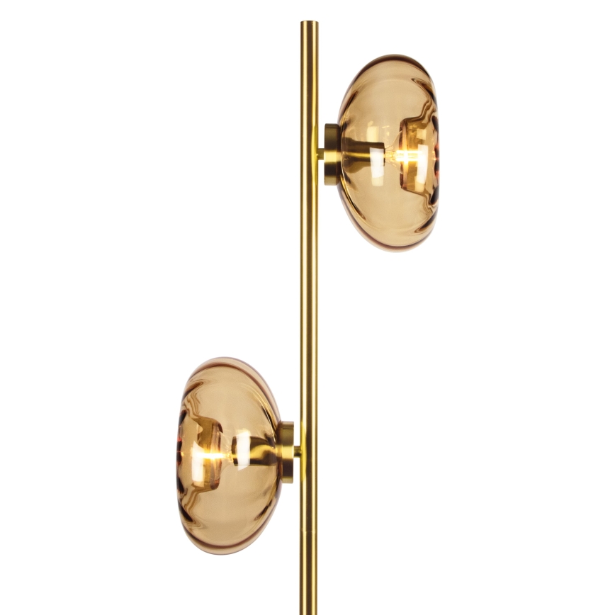 Osram - Stoječa svetilka GOLD GLASS 2xE14/12W/230V zlata/dimna bež
