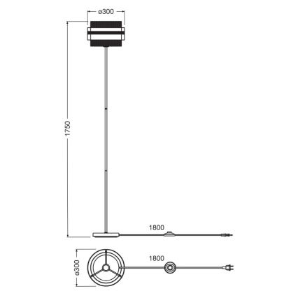 Osram - Stojna svetilka DECOR HORNET 1xE27/10W/230V črna/zlata
