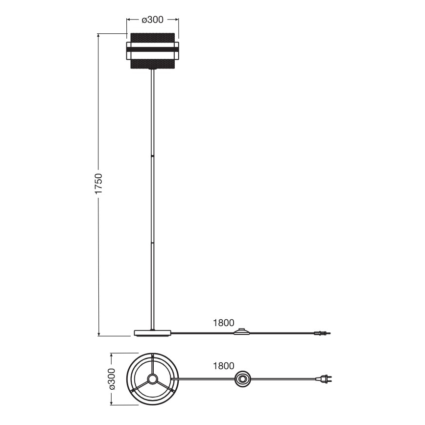 Osram - Stojna svetilka DECOR HORNET 1xE27/10W/230V črna/zlata