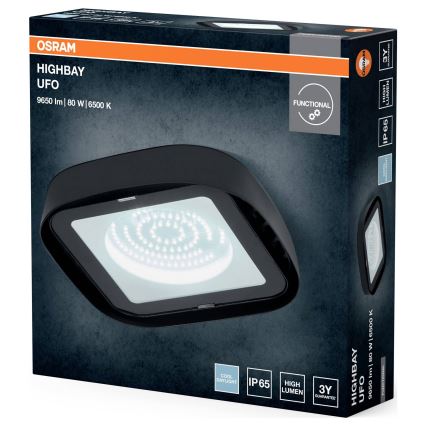 Osram - Stropna industrijska LED svetilka HIGHBAY LED/80W/230V 6500K 23x23 cm IP65