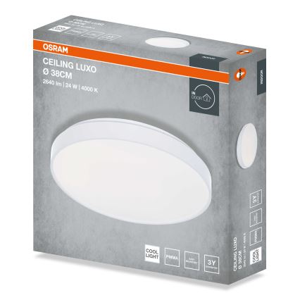 Osram - stropna LED svetilka CEILING LUXO, 24 W / 230 V, Ø 38 cm, bela