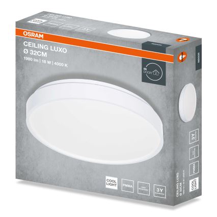 OSRAM - stropna LED svetilka CEILING LUXO LED/18W/230V, premer 32 cm, bela