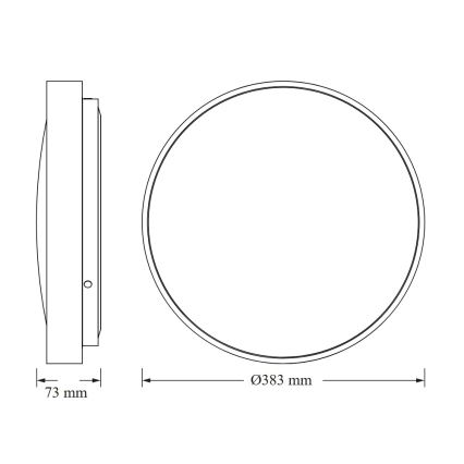 Osram - stropna LED svetilka CEILING LUXO LED/24W/230V, premer 38 cm, srebrna
