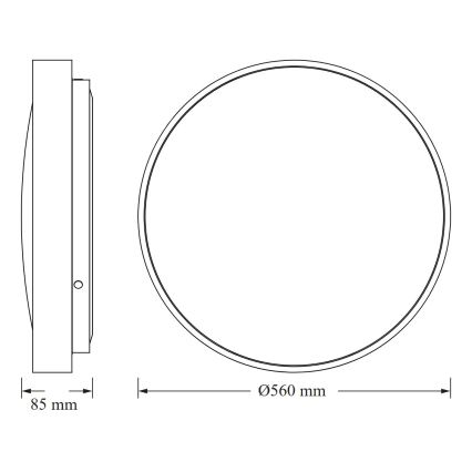 Osram - stropna LED svetilka CEILING LUXO LED/60W/230V, premer 56 cm, zlata