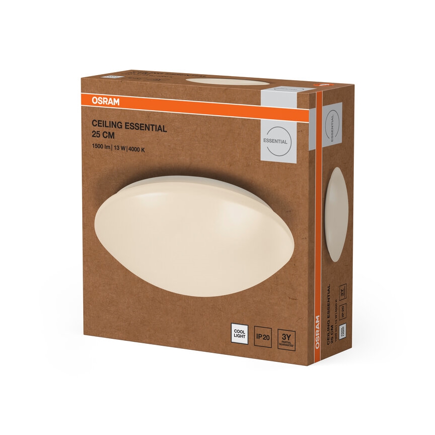 Osram - stropna LED svetilka ESSENTIAL, 13 W, 230 V, 4000 K, premer 25 cm