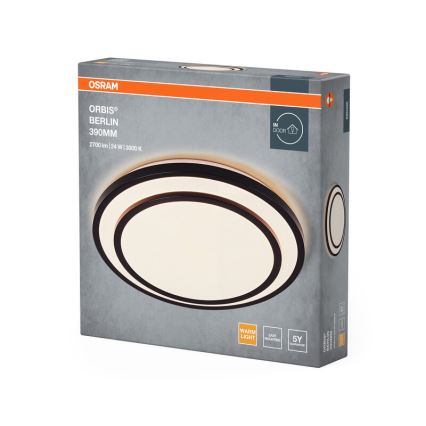 Osram - stropna LED svetilka ORBIS BERLIN LED/24W/230V, premer 39 cm, črna
