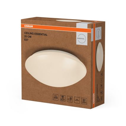 Osram - Stropna svetilka CEILING ESSENTIAL 1xE27/25W/230V premer 25 cm bela