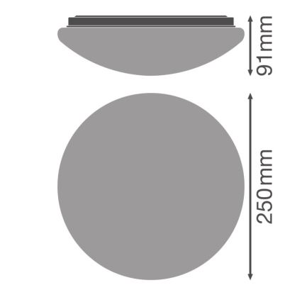 Osram - Stropna svetilka CEILING ESSENTIAL 1xE27/25W/230V premer 25 cm bela