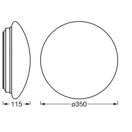 Osram - stropna svetilka CEILING ESSENTIAL 2xE27/25W/230V Ø 35 cm bela