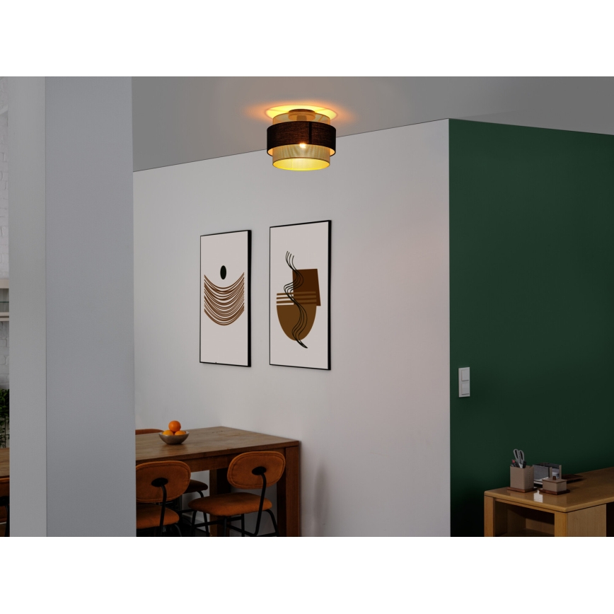 Osram - Stropna svetilka DECOR HORNET 1xE27/10W/230V, premer 30 cm, črna/zlata