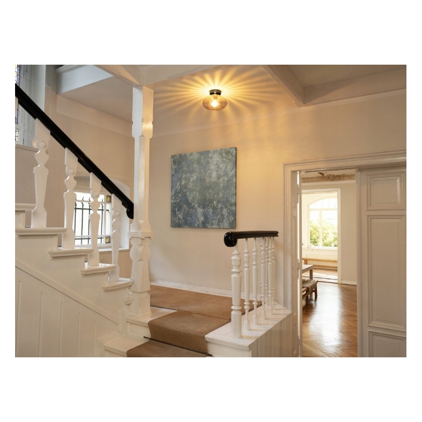 Osram - Stropna svetilka DECOR SMOKE 1xE27/12W/230V premer 28 cm črna/dimljena siva