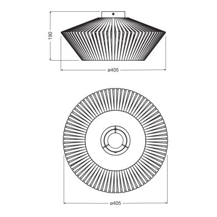Osram - Stropna svetilka DECOR STRIPES 1xE27/10W/230V Ø 40,5 cm bež
