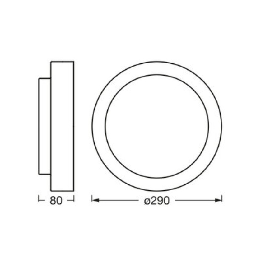 Osram - Stropna svetilka ORBIS MADRID 2xE27/10W/230V, premer 29 cm, bela