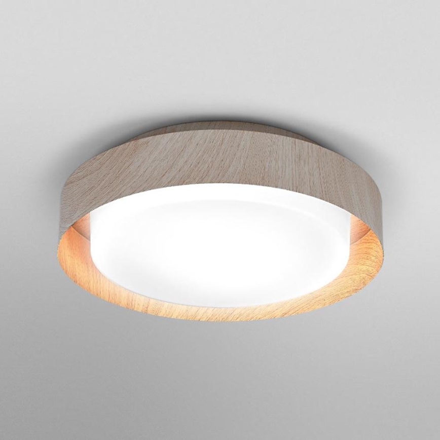 Osram - Stropna svetilka ORBIS MADRID 2xE27/10W/230V, premer 29 cm, lesni dekor