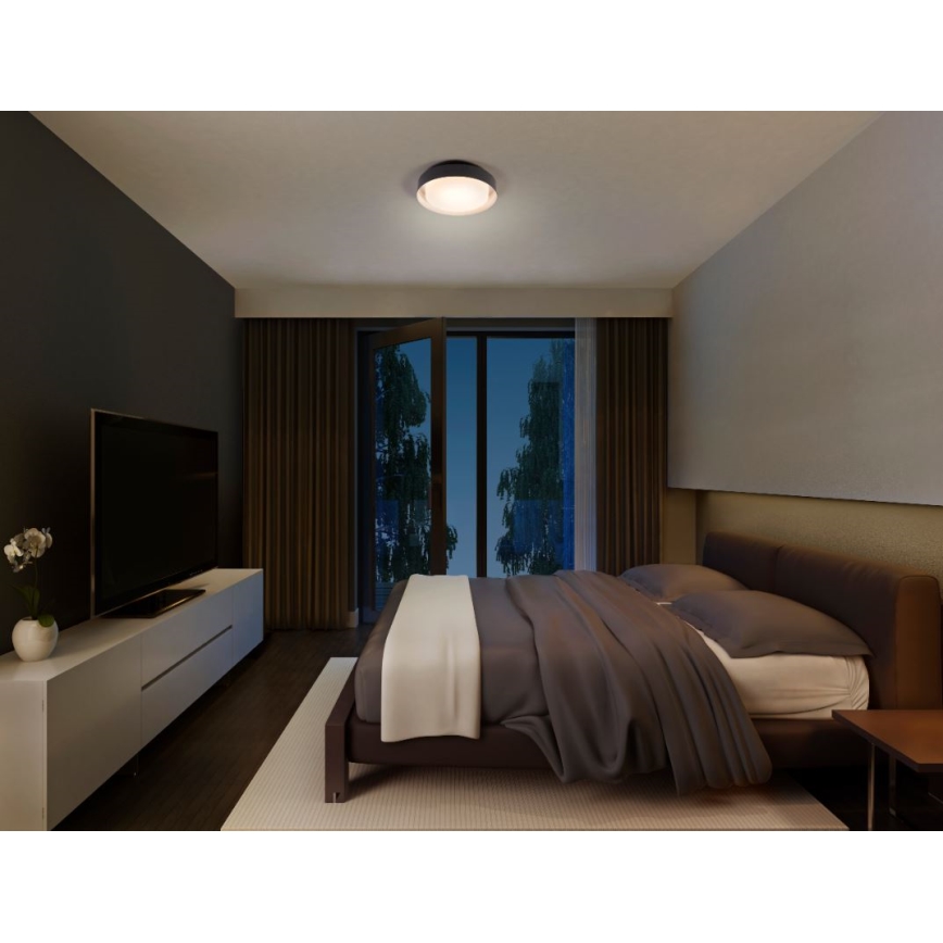 Osram - Stropna svetilka ORBIS MADRID 2×E27/10W/230V, premer 29 cm, črna