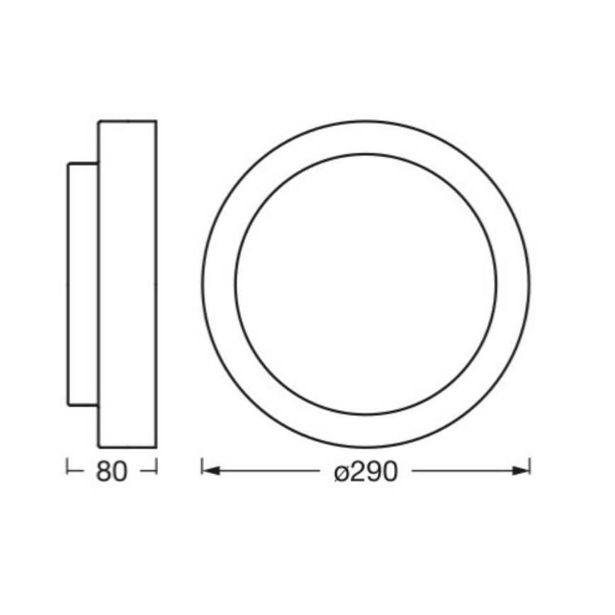 Osram - Stropna svetilka ORBIS MADRID 2×E27/10W/230V, premer 29 cm, črna