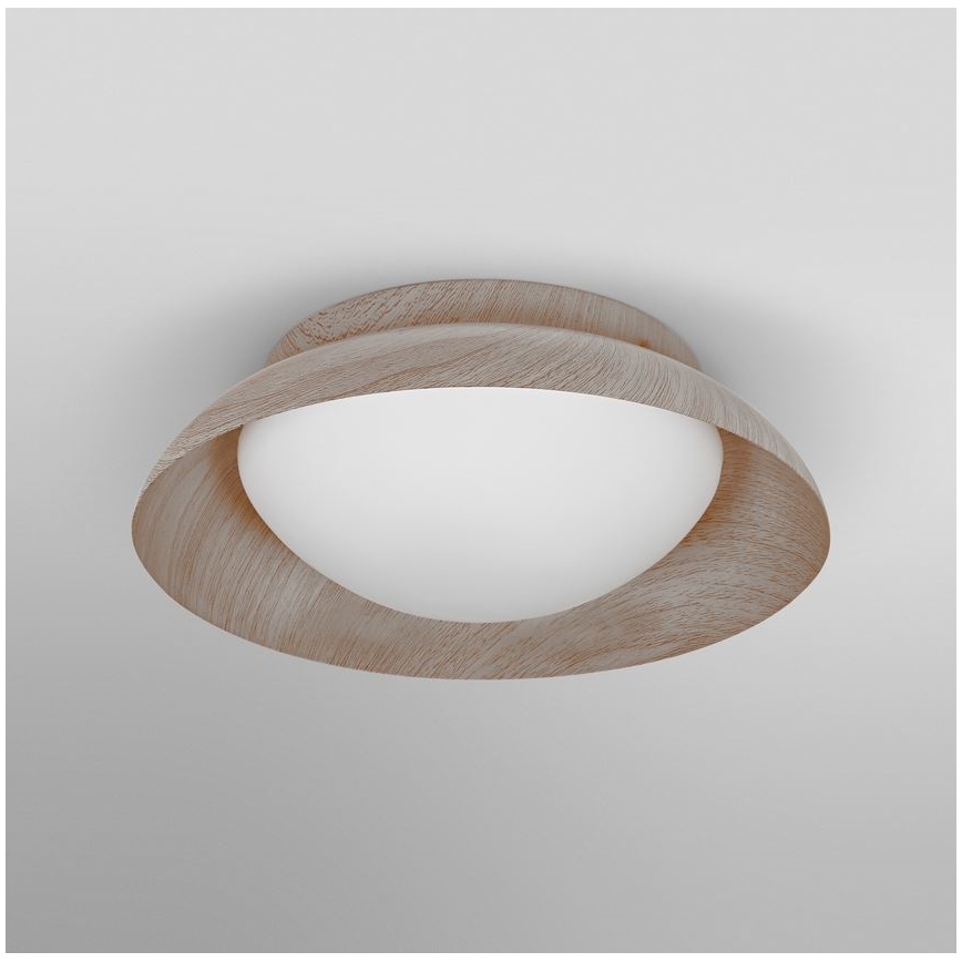 Osram - Stropna svetilka ORBIS MILAN 2xE27/10W/230V premer 30,5 cm lesni dekor