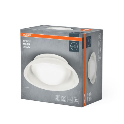 Osram - Stropna svetilka ORBIS MILAN 2×E27/10W/230V, premer 30,5 cm, rjava