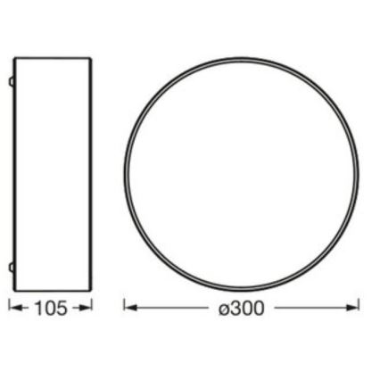 Osram - Stropna svetilka ORBIS PARIS 1xE27/25W/230V, premer 30 cm, bela