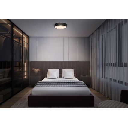 Osram - Stropna svetilka ORBIS PARIS 1xE27/25W/230V premer 30 cm črna