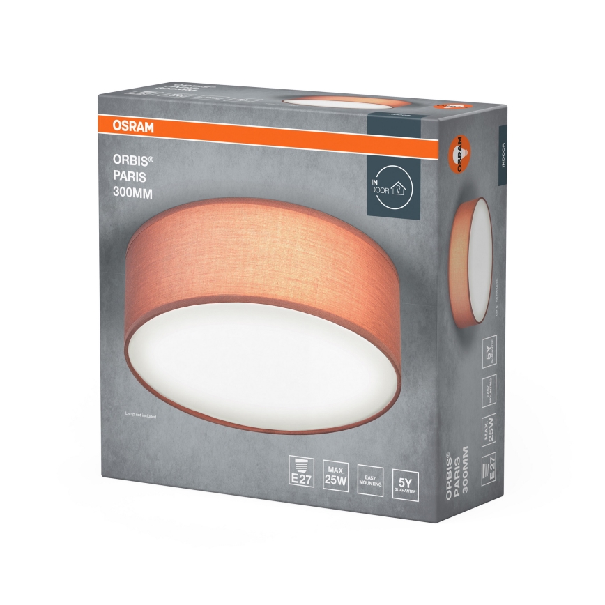 Osram - Stropna svetilka ORBIS PARIS 1xE27/25W/230V, premer 30 cm, rjava