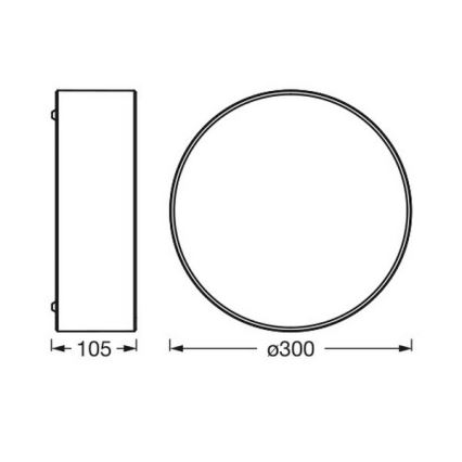 Osram - Stropna svetilka ORBIS PARIS 1xE27/25W/230V, premer 30 cm, rjava