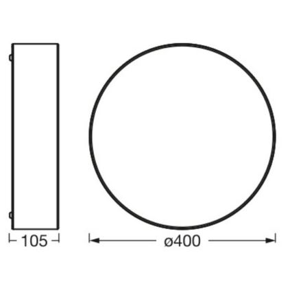 Osram - Stropna svetilka ORBIS PARIS 2xE27/25W/230V, premer 40 cm, kremna