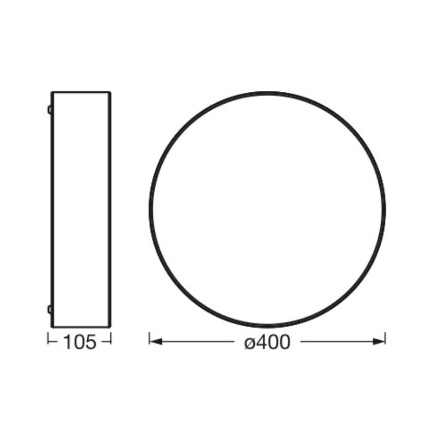 Osram - Stropna svetilka ORBIS PARIS 2xE27/25W/230V, premer 40 cm, kremna