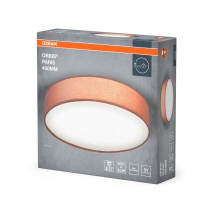 Osram - Stropna svetilka ORBIS PARIS 2xE27/25W/230V, premer 40 cm, rjava