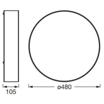 Osram - Stropna svetilka ORBIS PARIS 3xE27/15W/230V premer 48 cm rjava